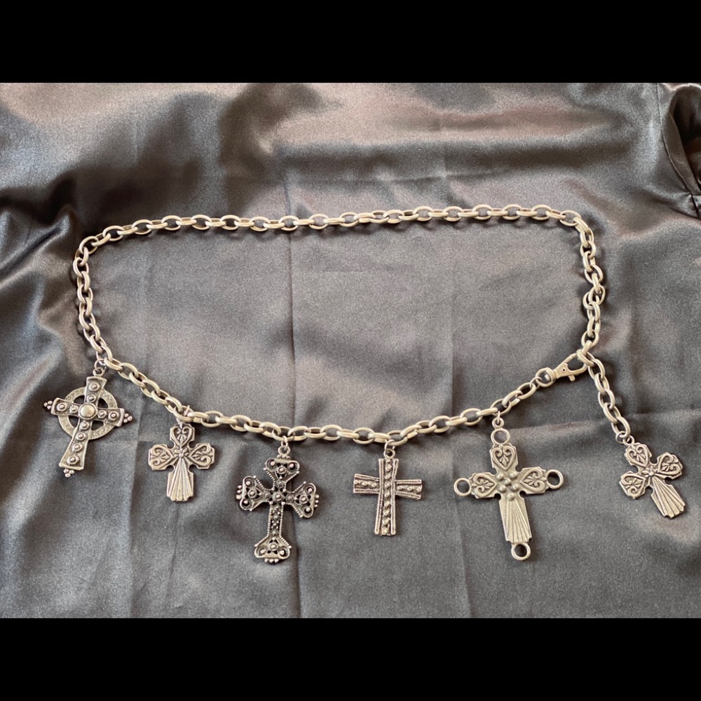 Awesome 80’s 90’s heavy metal cross belt